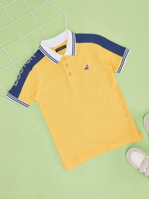 Pantaloons Junior Boys Polo Collar Applique T-shirt
