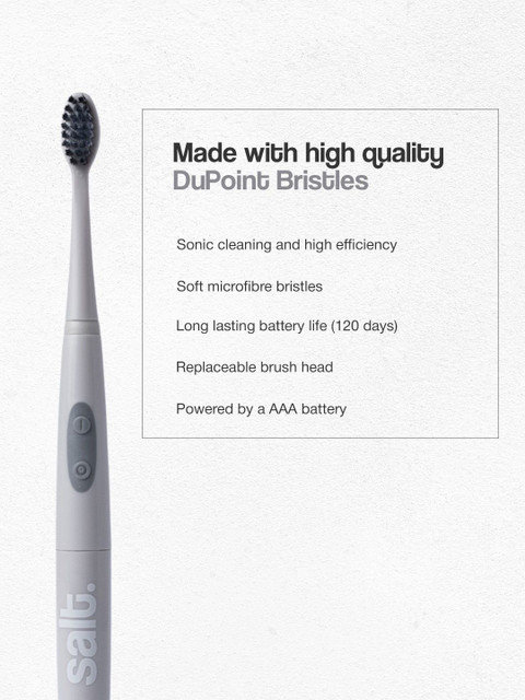 SALT Magna Sonic Electric Toothbrush - Cool Grey - Image 4