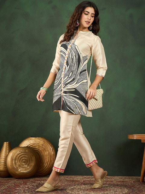 Sangria Floral Printed Tunic & Trouser - Image 3