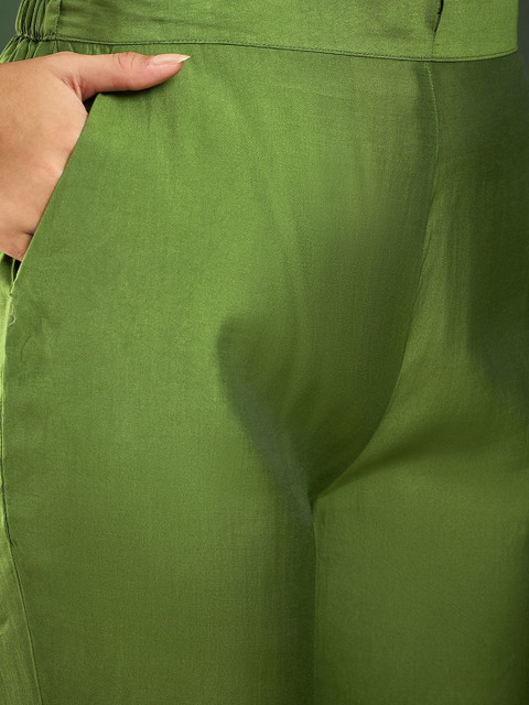 Sangria Embroidered A-Line Kurta Sets - Image 3
