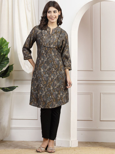 Nayam By Lakshita Ethnic Motifs Printed Gotta Patti Kurta
