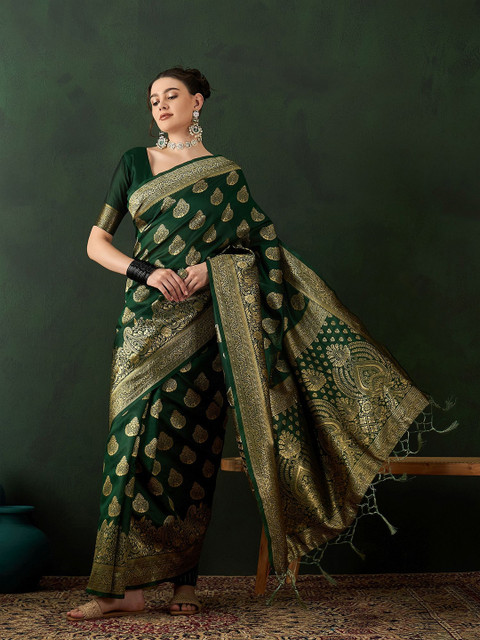 Sangria Woven Design Saree With Blouse Piece - Image 2
