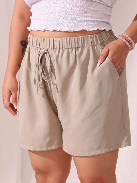 CURVY STREET Plus Size Long Sleeves Shirt With Shorts - Image 6