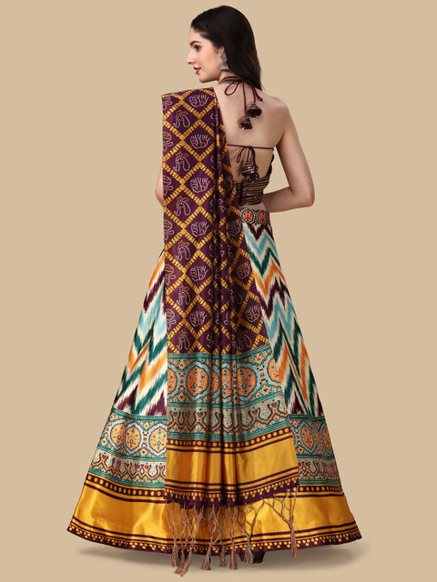 Kaizen TEXO FAB Printed Semi-Stitched Lehenga & Unstitched Blouse With Dupatta - Image 6