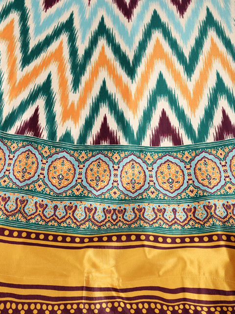 Kaizen TEXO FAB Printed Semi-Stitched Lehenga & Unstitched Blouse With Dupatta - Image 3