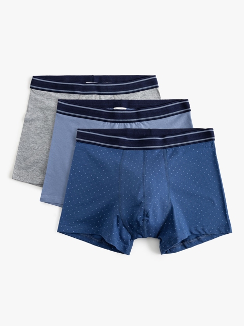 Koton Pack Of 3 Printed Boxers-8684287566354