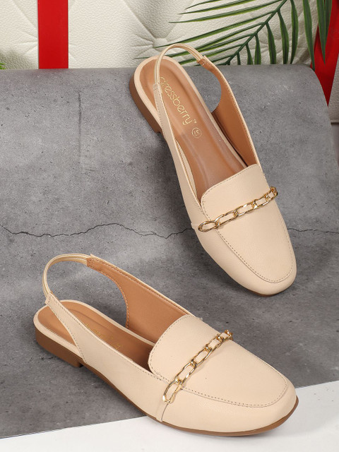 DressBerry Women Round Toe Slingback Flats