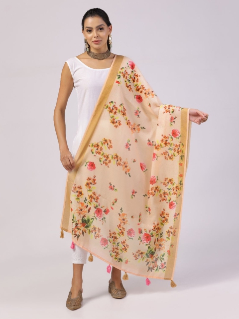 Kaizen TEXO FAB Floral Printed Dupatta