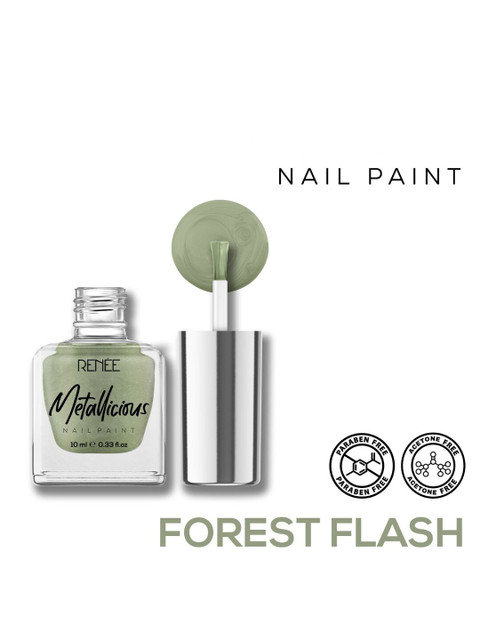 Renee Metallicious Nail Paint 10ml - Forest Flash - Image 3