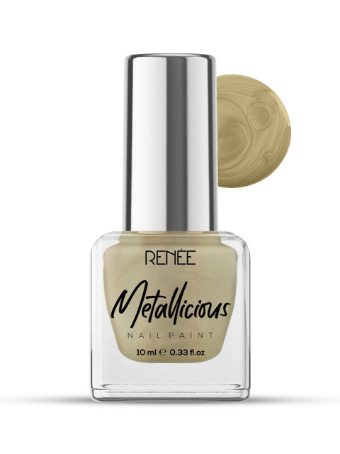 Renee Metallicious Long Lasting Nail Paint - 10ml - Gilded Gold