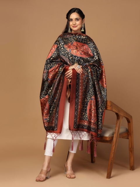 Kaizen TEXO FAB Ethnic Motifs Digital Printed Assam Silk Dupatta - Image 5