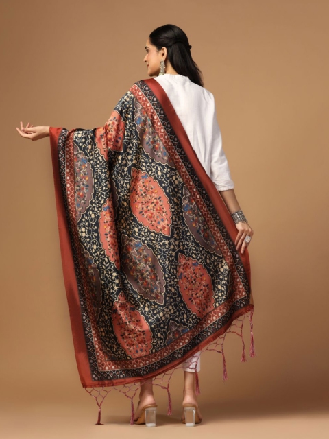 Kaizen TEXO FAB Ethnic Motifs Digital Printed Assam Silk Dupatta - Image 4