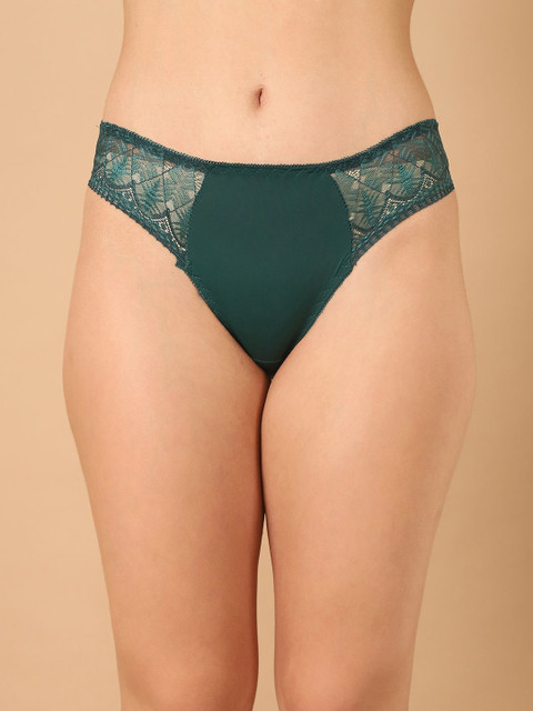 PrettyCat Mid Rise Bikini Briefs PC-PA-7018A-GRN-S