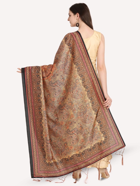 Kaizen TEXO FAB Ethnic Motifs Printed Assam Silk Dupatta - Image 4