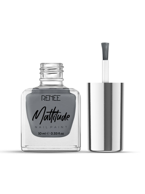 Renee Long-Lasting & Smooth Finish Mattitude Nail Paint 10ml - Seal Grey