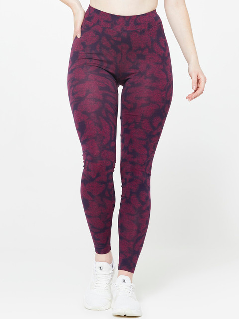 Decathlon DOMYOS Womens Printed Cotton Stretch Tights