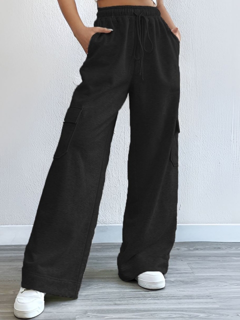 BAESD Women Relaxed Loose Fit Easy Wash High-Rise Cargos