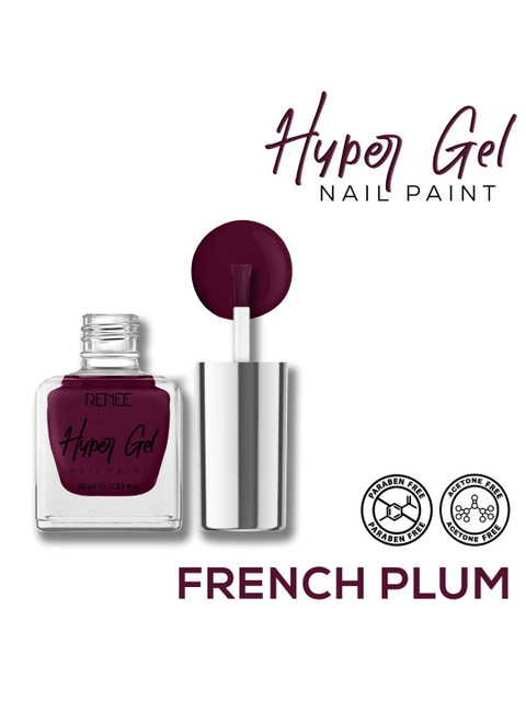 Renee Hyper Gel Long-Lasting Nail Paint 10ml - French Plum - Image 3