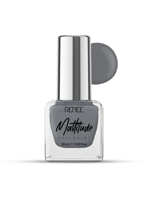 Renee Long-Lasting & Smooth Finish Mattitude Nail Paint 10ml - Seal Grey - Image 2