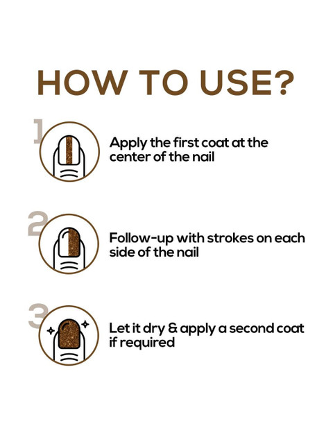 Renee Glitterati Long Lasting Nail Paint 10 ml - Copper Blaze - Image 5