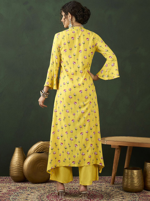 Sangria Printed Top With Palazzo Co-Ords - Image 5