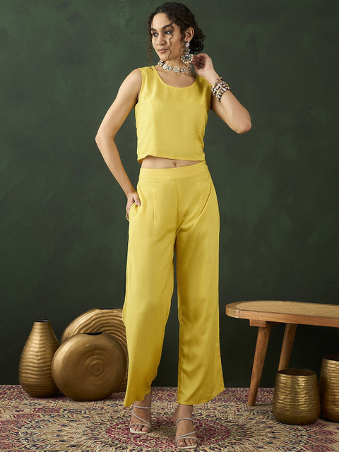 Sangria Printed Top With Palazzo Co-Ords - Image 6