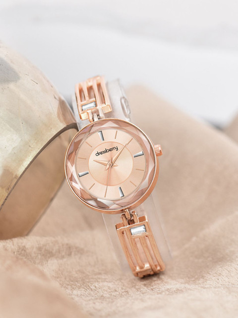 DressBerry Women Dial & Bracelet Style Straps Analogue Watch HOBDB-306-RG
