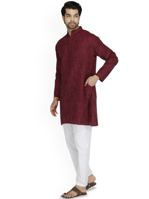 Aaryavar Men Striped Kurta - Image 4