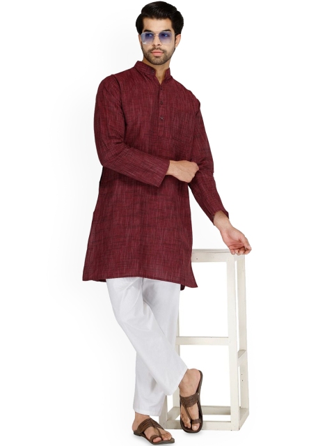 Aaryavar Men Striped Kurta - Image 6
