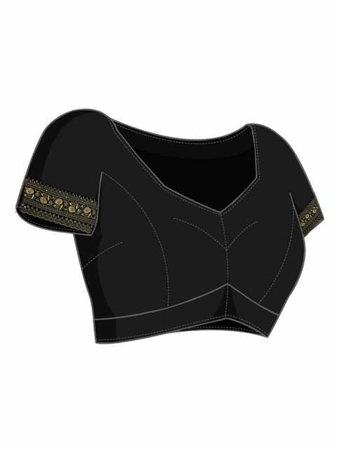 Mitera Women Sequinned Net Saree With Blouse Piece - Image 7