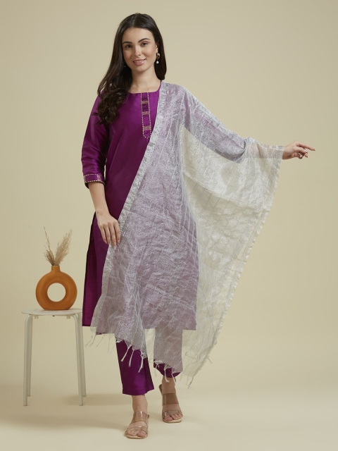 Dupatta Bazaar Striped Tassels Dupatta