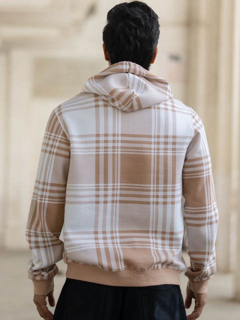 Powerlook Men Checked Hooded Casual Sweatshirt - Image 5