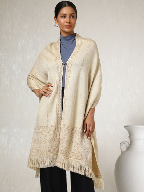 Soch Women Geometric Woven Design Acrylic Shawl