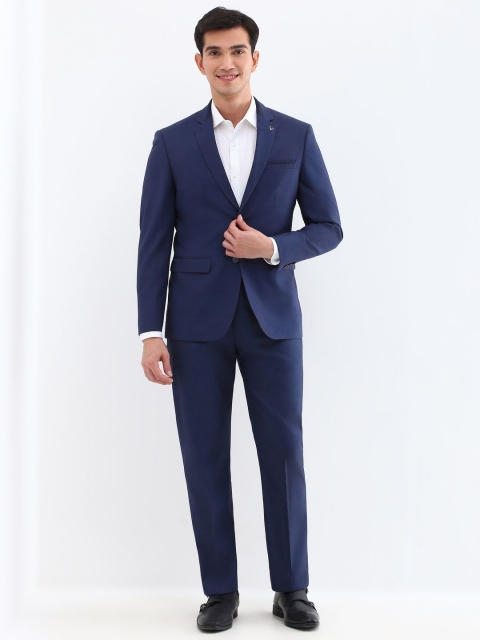 Allen Solly Men Textured Slim-Fit Single-Breasted Two-Piece Formal Suit