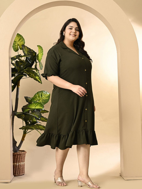 PrettyPlus by Desinoor.com Plus Size Shirt Dress - Image 3