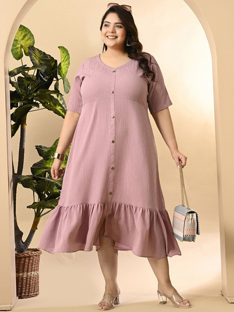 PrettyPlus by Desinoor.com Women Plus Size Fit & Flare Dress