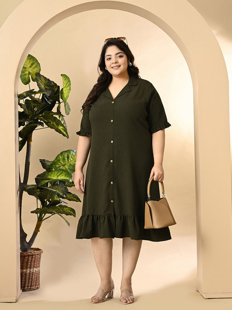 PrettyPlus by Desinoor.com Plus Size Shirt Dress - Image 6