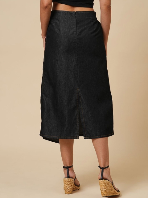 Chemistry Women Denim Faux Wrap Midi Skirt - Image 4
