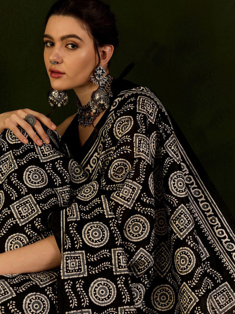 Sangria Printed Dabu Saree