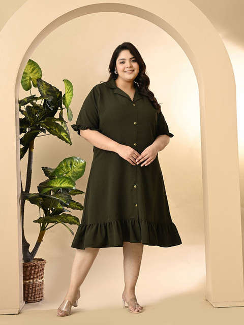 PrettyPlus by Desinoor.com Plus Size Shirt Dress