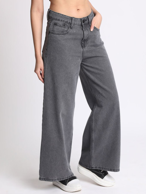 The Roadster Lifestyle Co Women High-Rise Wide Leg Cotton Jeans - Image 2
