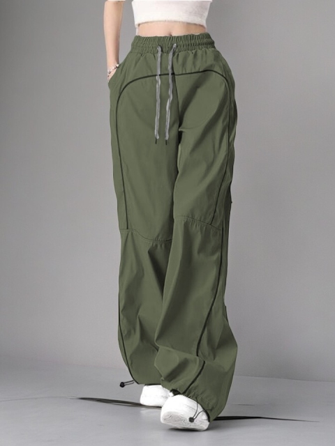 TABADTOD Women Relaxed Loose Fit Parachute Trousers