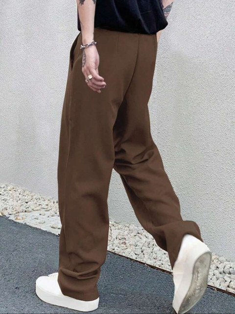 Next One Women Smart Straight Fit High-Rise Easy Wash Trousers