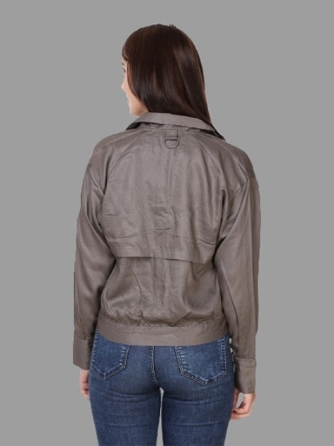NoBarr Lapel Collar Cotton Biker Jacket - Image 6