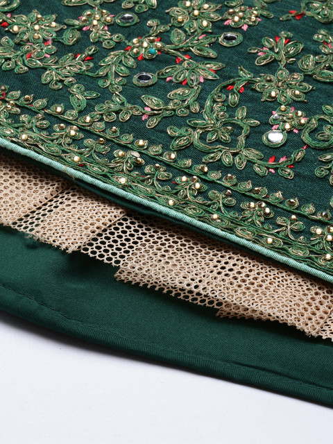 KALINI Embroidered Thread Work Semi-Stitched Lehenga & Blouse With Dupatta - Image 2