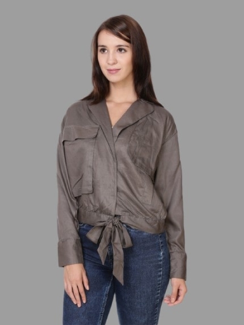 NoBarr Lapel Collar Cotton Biker Jacket - Image 2