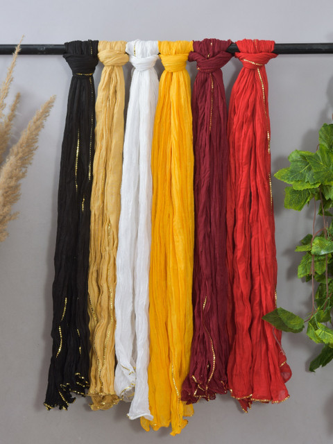 LA FEMINAE Pack of 6 Pure Cotton Dupatta