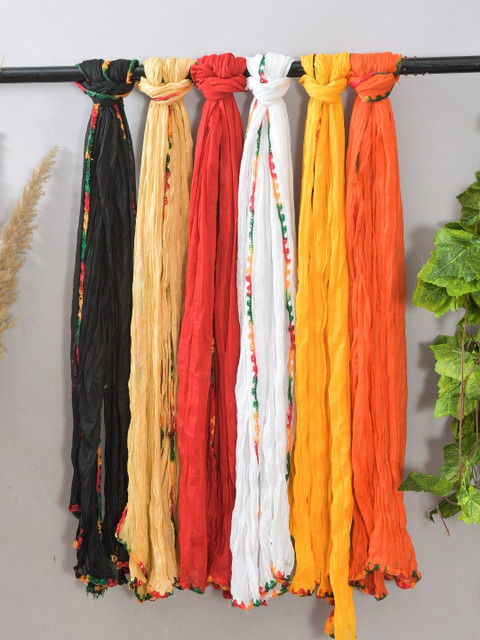 LA FEMINAE Pack Of 6 Pure Cotton Dupattas