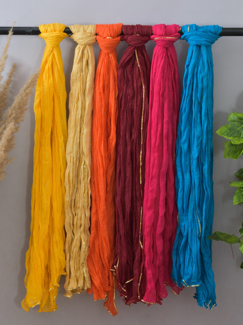 LA FEMINAE Pack of 6 Pure Cotton Dupatta