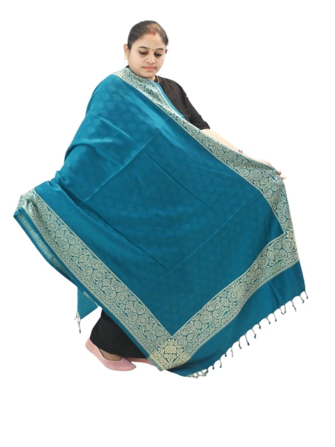 Vrinde Kashmiri Ethnic Motifs Woven Design Woollen Shawl - Image 4